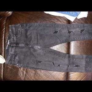 Black skinny ripped jeans